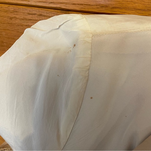 Vintage 70s Bonartt tan cream short sleeve button front belted top - Picture 7 of 7